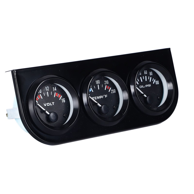 3 in 1 Car Triple Gauge Kit Multifunctional Mechanical Voltmeter