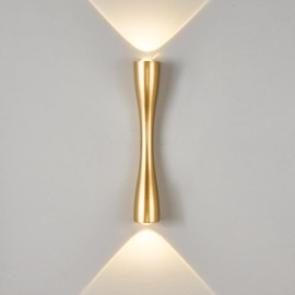 Aomesinc Modern Gold Wall Sconce Up Down Wall Light Wireless Wall Lamp Indoor LED Wall Mounted Lighting for Bedroom Living Room Bathroom Bedside Hallway(9.4″,Warm)