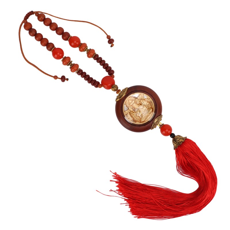 Buddha Decor Rosewood Statue Pendant Lucky Car Interior Decoration for