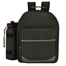 Picnic at Ascot Orginal Equipped 4 Person Picnic Backpack with Cooler & Insulated Wine Holder- Designed & Assembled in The USA