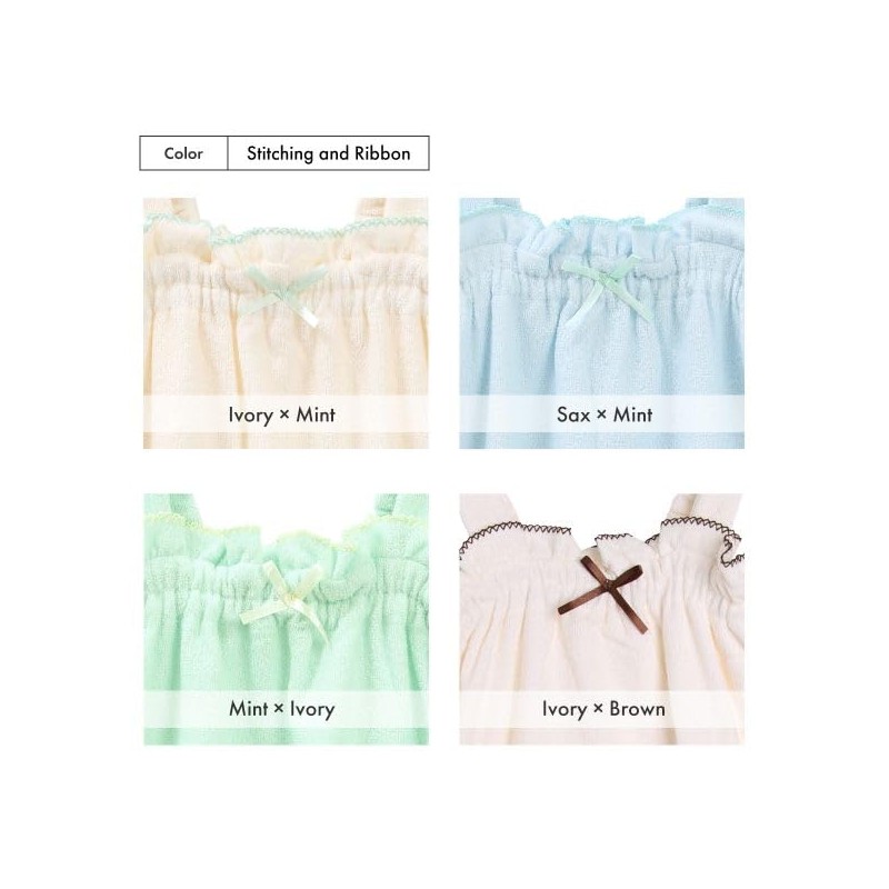 SHIROHATO Women's Bathrobe, Pile, Cool, Sweat, Summer, Thin, Ribbon, Blooming