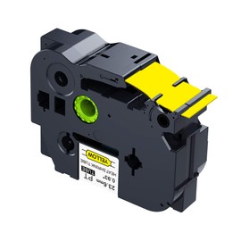 IDIK HSE-651 HSE651 HSE651 HSE651 HS2-651 Black on Yellow Heat Shrink Tubing Compatible with Brother HSE HSE Label Printer