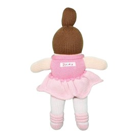 Zubels Baby Girls’ Hand-Knit Bella The Ballerina Toy, All-Natural Fibers, Eco-Friendly, 12-Inch Plush