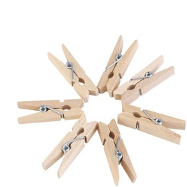 ULTNICE Pack of 100 Wooden Clothes Pegs Mini Decorative Pegs Wooden Craft Photo Clip 3.5 x 1 cm