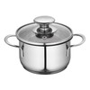 Küchenprofi Mini Stockpot with Glass Lid, 0.7 Quart, 4.75" Diameter