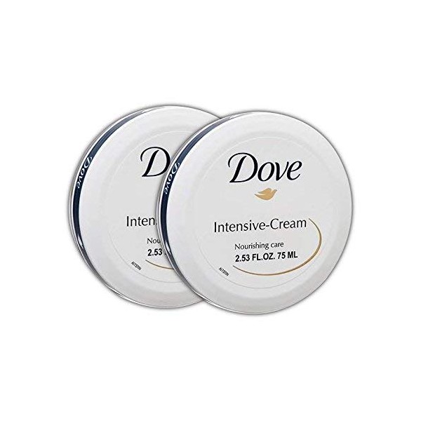 Dove Nourishing Body Care Face, Hand and Body Rich Nourishment Cream for Extra Dry Skin with 48 Hour Moisturization, 2.53 FL OZ (Pack of 2)