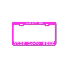 Pink Engraved Custom Made Novelty Aluminum Steel License Plates FrameTag Auto Exterior Accessory Metal Plate Covers