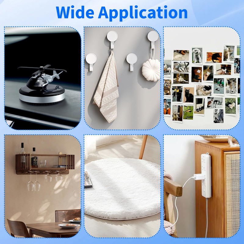 Hecila 40PCS Clear Double Sided Adhesive Pad Heavy Duty Double