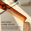 Men's Handmade Folding Pocket Comb, 6.69-Inch Amber Finish, Fine Tooth