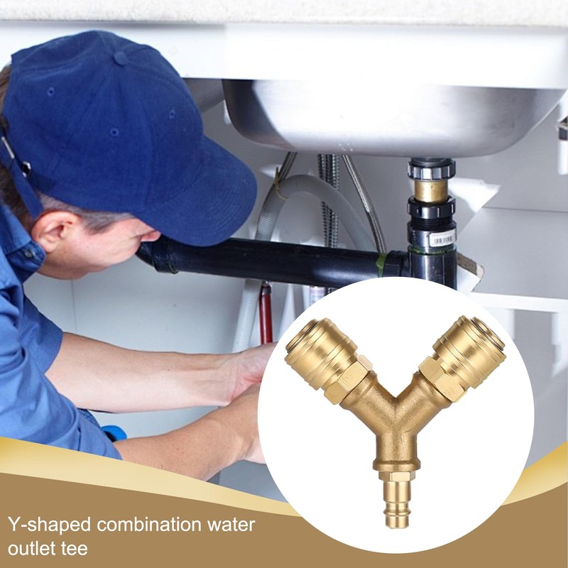 2-Way Compressed Air Distributor with Copper Couplings, Compressed Air Accessories,