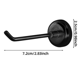 Tinoaly 4pcs Magnetic Hooks, Heavy Duty Strong Magnet Hangers Wall Hooks for Hanging Hold Up to 6.6 lb Ideal for Cruise Ship Refrigerator Kitchen Garage Locker (Black)