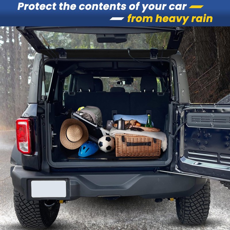 Rear Window Trench Hood((Upgrade 3M Tape) for Jeep Wrangler JL