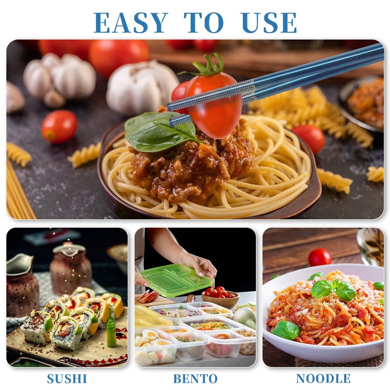 KALIONE Chopsticks, 1 Pair Reusable Metal Chopsticks, Travel Stainless Steel