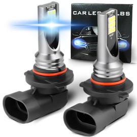 GlideSpark H11/H8/H9 LED Fog Light Bulbs - 6000K Cool White Light, CSP LED Chips Fog Lamps, IP67 Waterproof, Replacement for Cars, Pack of 2