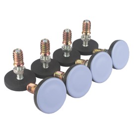 CSFMC Furniture Leveler PTFE(Teflon) Bottom(50mm Large Base),Thread Shank(3/8-16) Adjust Pads,Table/Chair/Cabinet/Sofa Medium Adjustable Legs Leveling,Nuts Installation and Floor Protection(8 Pack)