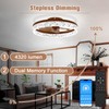 VOLISUN Farmhouse Ceiling Fans with Lights and Remote, 19.7in Low