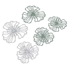 Byttlerom Bathroom Decor Wall Art Gold Bathroom Decor 3D Wall Decor Gold Wall Art Flower Wall Decor 5Piece