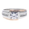 Alamode 2 carat Cz 18k Rose Gold overlay Stainless Steel
