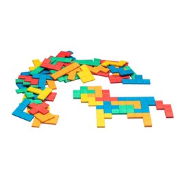 WISSNER 080590.000 Active Learning Pentominos 60 Pieces RE-Wood Beige
