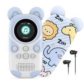 RUIZU Children's Bluetooth MP3 Player Built-in Speaker 64GB Equalizer Portable Digital Audio Player Cartoon Zoo Portable Music Player MP3 Player MP3 Player FM Radio Voice Recording Pedometer Stopwatch