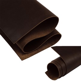 12''X24'' Genuine Leather Sheets for Crafts Full Grain Leather Tooling Leather 2mm Thick Cowhide Leather Pieces Square Dark Brown