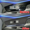 ruihe 4pc Carbon Fiber Color Automobile Door Window Control Panel