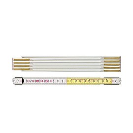 BMI 9143 984914300WG Folding Meter 3 Meters Folding Thickness 3.3 mm White / Yellow Made of Beech