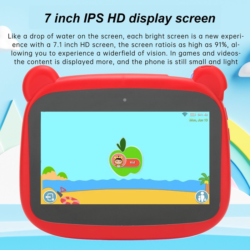 7 Inch Kids Tablet Cartoon Bear Shape 2G RAM 32G