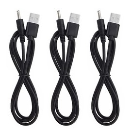 3Pcs USB to DC 3.5mm x 1.35mm Power Cord 4FT, USB 2.0 A Male to DC 3.5mm x 1.35mm Male Plug 24AWG 12V Power Charging Cable for Lights, Fans, IP Camera, Electric Toothbrush
