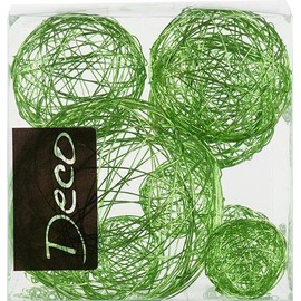 Wire Balls Set of 10 1 x 8 cm + 3 x 5 cm + 6 x 3 cm Colour Apple Green 53