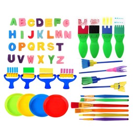 48Pcs Kids Paint Brushes Set Painting Drawing Stamp Kit Fun Playing Toy Teaching Tools for Children HM‑48