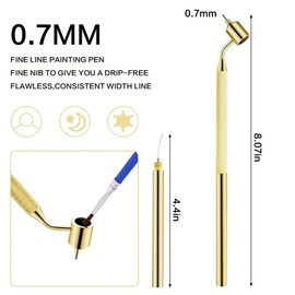 ARTICHIC Precision Touch Up Paint Pen，Fine Line Fluid Writer Paint Applicator for Detailed Repairs，Ideal Paint Pen for Touch Ups on Rock Chips and Scratches，0.7mm Tip for Accurate Application