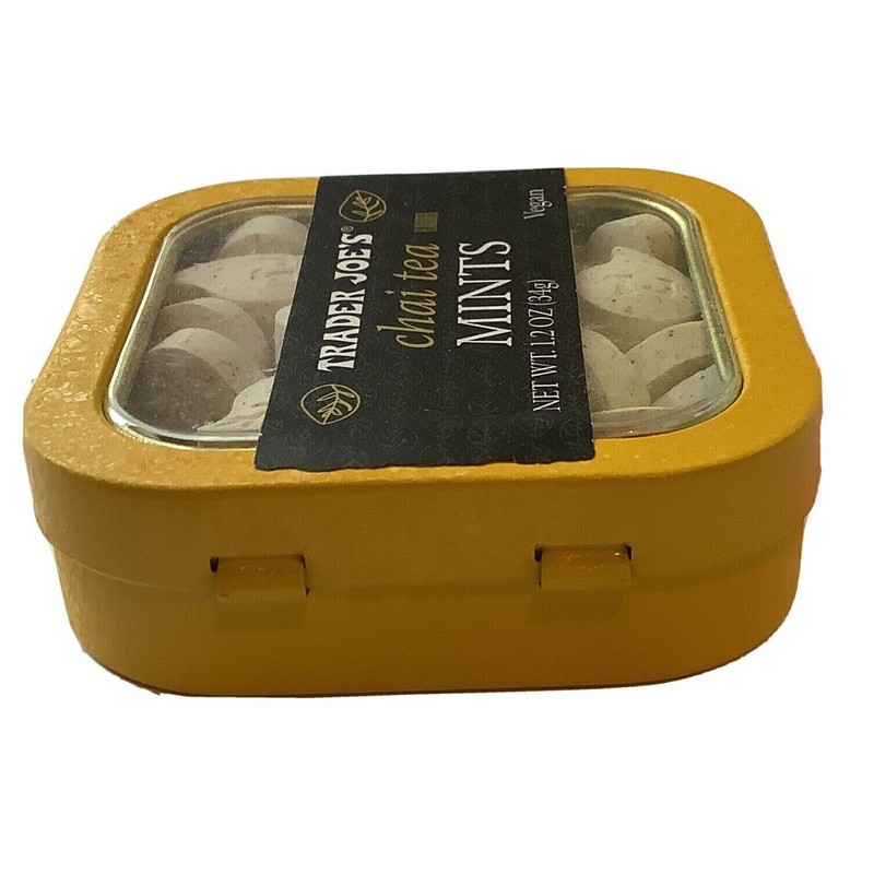 Trader Joe's Chai Tea Infused Breath Mints 1.2oz Tin 2