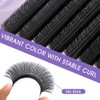 Natuhana Eyelash Extensions, YY-Shaped, 0.07 C Curl, 8-14 mm Volume,