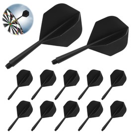 XUHN Pack of 12 Dart Flights with Shaft Stable Darts Accessories, Dart Shafts and Flights, Darts Flights with Shafts, Flyer with Shaft, for Darts with 2BA Thread