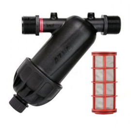 PLANTAWA 3/4 Inch Mesh Filter for 25 mm Pipes, Includes Drain Plug, Drip Irrigation Filter with 120 Mesh Filter Capacity, Modular Azud Filter 100 Agricultural Filter System