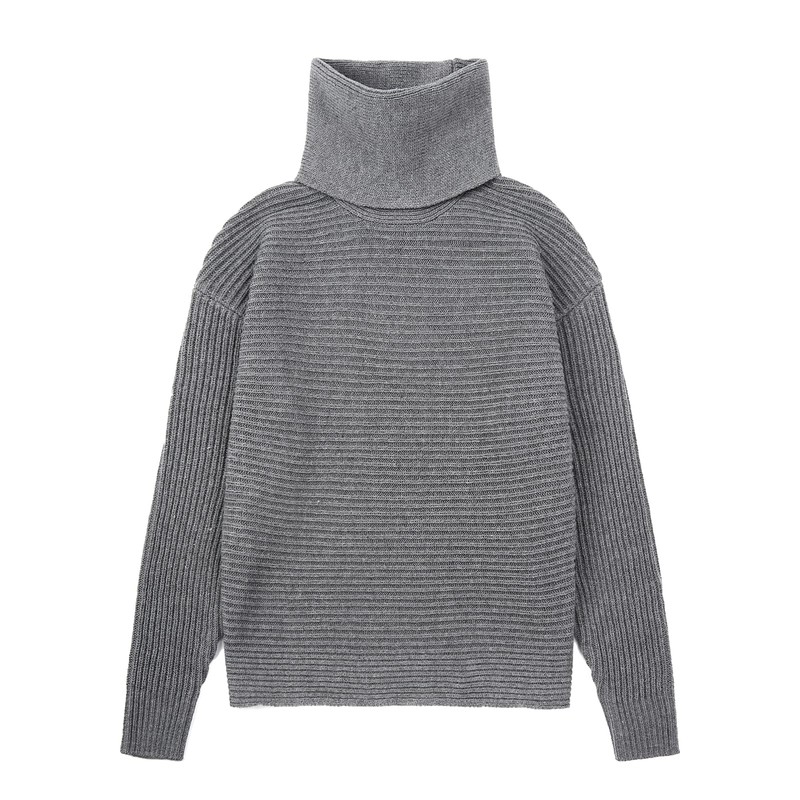 chouyatou Conjunto de 2 piezas de cuello alto para mujer,