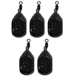PRO FILSTAR Flat Ground Lead Fishing Set 5 x 120g - Cube Shape Lead Fishing with Swivel - Fishing Lead Set - Ground Fishing - Lead Weight - Fishing Lead - Flat Fishing Weights - Lead Weights - Carp