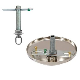 ECUDIS Light Fixture Cross Bar Kit, 1/4 IP Center Lamp Screw Collar Canopy Hardware Set (Nickel, Pack of 2)