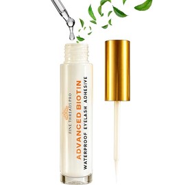 Pegamento Transparente para Pestañas 2 En 1 Con Biotina para Crecimiento de Pestañas; Ojos Sensibles; Sujeción Fuerte y Fácil de Cepillar para Extensiones de Pestañas Postizas, Pestañ