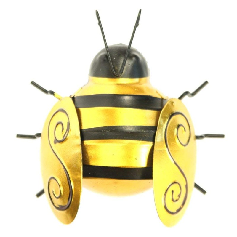 Metal Bee and Ladybird Wall Art for Garden Ornaments Decoration