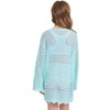 WULFUL Girl's Crochet Long Sleeve Swimwear Cover Up Summer Beach