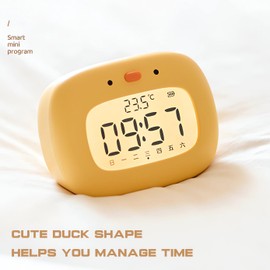 Kids Alarm Clock Cute OK to Wake Alarm Clock for Kids Sleep Training Clock with Night Light and werid Duck Alarm Clock Sound Machine Dorm Room Decor for Toddlers Boys Girls Teens Bedrooms Gift