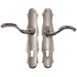 Dollhouse Miniature French Satin Nickel Lever Style Door Handles or Knobs