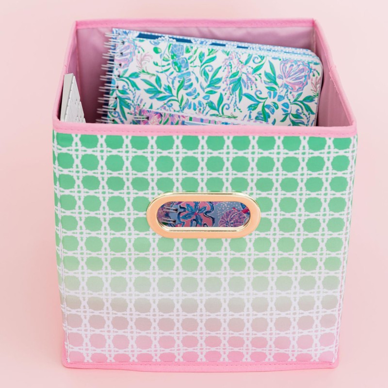 Lilly Pulitzer Small Collapsible Bin for Storage Cube Organizer, 11