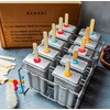 Ecozoi Stainless Steel Popsicle Molds and Rack - 6 Square