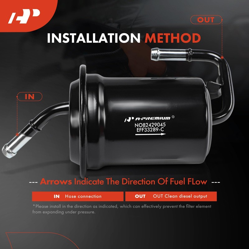 A-Premium Fuel Filter Compatible with Mazda Miata 1990-1997, 1.6L 1.8L,