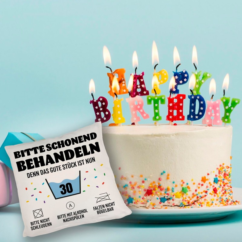 speecheese Please treat gently, 30th birthday pillow, birthday pillow for