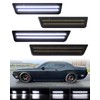 PWOBVZ Dynamic White LED Side Marker Lights Compatible for Dodge