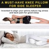 Bushora Knee Pillow for Side Sleepers,Ergonomic Leg Support Pillow with